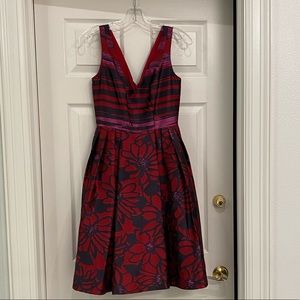 Badgley Mischka short cocktail dress with pockets. NWT.